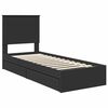 vidaXL Aufbewahrungsbett Schwarz 75 x 190 cm Holzwerkstoff