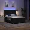 vidaXL Boxspringbett mit Matratze Schwarz 140 x 200 cm Stoff