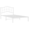 vidaXL Bettgestell mit Kopfteil Metall Wei&szlig; 100x200 cm