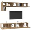 vidaXL TV-Schrankset Wandmontiert 5 pcs Artisan-Eiche Holzwerkstoff