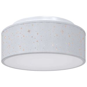 vidaXL Deckenlampe mit Strahlern Grau 30 x 30 x 13,5 cm Stoff