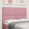 vidaXL LED Kopfteil Rosa 160 cm Kunstleder