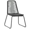 vidaXL 3-tlg. Garten-Essgruppe PVC Rattan Schwarz