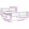 vidaXL Bettgestell Braun und Dunkelgrau 160 x 200 cm Massivholz Kiefer