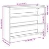 vidaXL Schuhregal Altholz-Optik 80x25x62 cm Holzwerkstoff