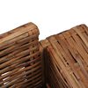 vidaXL 2-tlg. Sofagarnitur mit Auflagen Natur Rattan