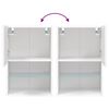 vidaXL TV-Schrank mit LED-Leuchten Wei&szlig; 40,5x30x60 cm