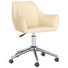 vidaXL Esszimmerst&uuml;hle 4 Stk. Drehbar Creme Stoff