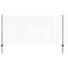 vidaXL Euro-Zaun mit Pfosten 25 x 1,2 m PVC-beschichteter Stahl Grau