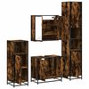 vidaXL 4-tlg. Badm&ouml;bel-Set R&auml;uchereiche Holzwerkstoff