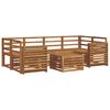 vidaXL Outdoor-Sofagarnitur 7 pcs Natur Massivholz Akazie