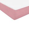vidaXL Boxspringbett mit Matratze & LED Rosa 160x220 cm Samt