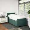 vidaXL Boxspringbett mit Matratze Dunkelgr&uuml;n 90x200 cm Samt
