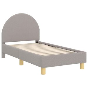 vidaXL Kinderbettgestell mit Kopfteil Hellgrau 70 x 140 cm Boucl&eacute;