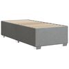 vidaXL Bettgestell ohne Matratze Hellgrau 90x200 cm Stoff