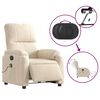 vidaXL Massagesessel Elektrisch Beige Mikrofasergewebe