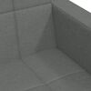 vidaXL Schlafsofa 2-Sitzer mit Fu&szlig;hocker Dunkelgrau Stoff