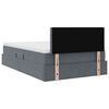 vidaXL Aufbewahrungsbett mit Matratze Dunkelgrau 120 x 200 cm Samt