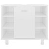vidaXL Badezimmerschrank Hochglanz-Weiß 60x32x53,5 cm Holzwerkstoff
