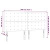 vidaXL LED Kopfteil Creme 200x5x118/128 cm Stoff