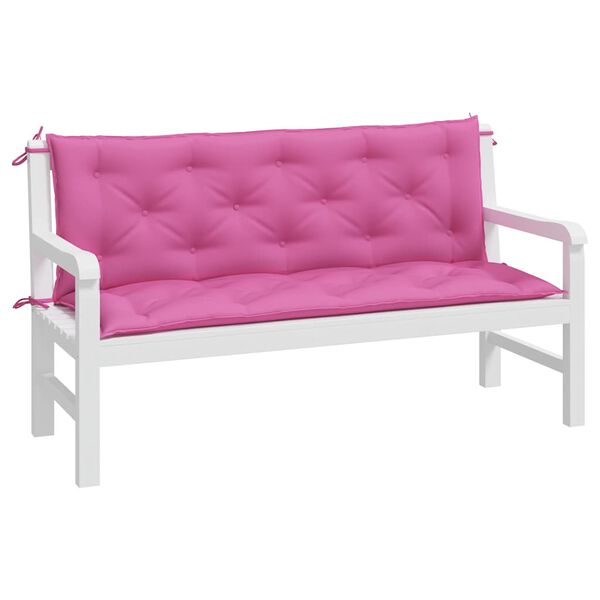 vidaXL Gartenbank-Auflagen 2 Stk. Rosa 150x50x7 cm Stoff