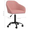 vidaXL Esszimmerst&uuml;hle 6 Stk. Drehbar Rosa Samt