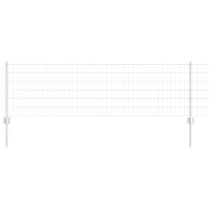 vidaXL Euro-Zaun mit Pfosten 10 x 0,6 m Verzinkter Stahl Silber Netz