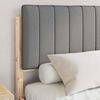 vidaXL Bettgestell mit gepolstertem Kopfteil Hellgrau 135 x 190 cm