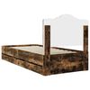 vidaXL Bettrahmen Ger&auml;ucherte Eiche 98,5 x 200 cm Ingenieurs Holz