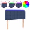 vidaXL LED Kopfteil Blau 90x5x78/88 cm Stoff