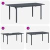 vidaXL Garten Essgruppe 7 pcs Anthrazit Pulverbeschichteter Stahl