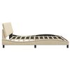 vidaXL Bettgestell ohne Matratze "Hanko" Creme 200x200 cm Stoff