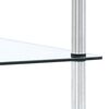 vidaXL Regal mit 3 Ablagen Transparent 40x40x67 cm Hartglas
