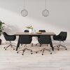vidaXL Esszimmerst&uuml;hle 6 Stk. Drehbar Schwarz Stoff
