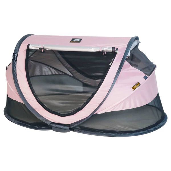 DERYAN Pop-Up-Reisebett Toddler Luxe mit Moskitonetz Rosa
