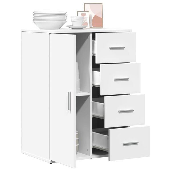 vidaXL Sideboard Wei&szlig; 59x39x80 cm Holzwerkstoff