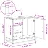 vidaXL Badezimmerschrank mit T&uuml;r Schwarz Eichen-Optik 65 x 33 x 60 cm