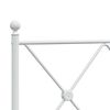 vidaXL Ersatz-Kopfteil Metall Wei&szlig; 140 cm