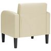 vidaXL Sessel mit Armlehnen Creme 54 cm Kunstleder