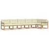 vidaXL Outdoor-Sofagarnitur 4 stk. Wei&szlig; und Creme Polyester
