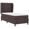 vidaXL Boxspringbett mit Matratze Dunkelbraun 80 x 200 cm Stoff