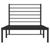 vidaXL Bettgestell mit Kopfteil Metall Schwarz 75x190 cm