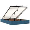 vidaXL Ottoman-Bett mit Matratzen & LEDs Dunkelblau 140x200 cm Samt