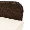 vidaXL 11-tlg. Garten-Bistro-Set mit Kissen Braun Poly Rattan