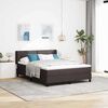 vidaXL Boxspringbett mit Matratze Dunkelbraun 200 x 140 cm Polyester