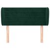 vidaXL Kopfteil mit Ohren Dunkelgr&uuml;n 103x23x78/88 cm Samt
