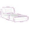 vidaXL Bettgestell mit LED ohne Matratze "Hvar" Blau 100x200 cm Stoff
