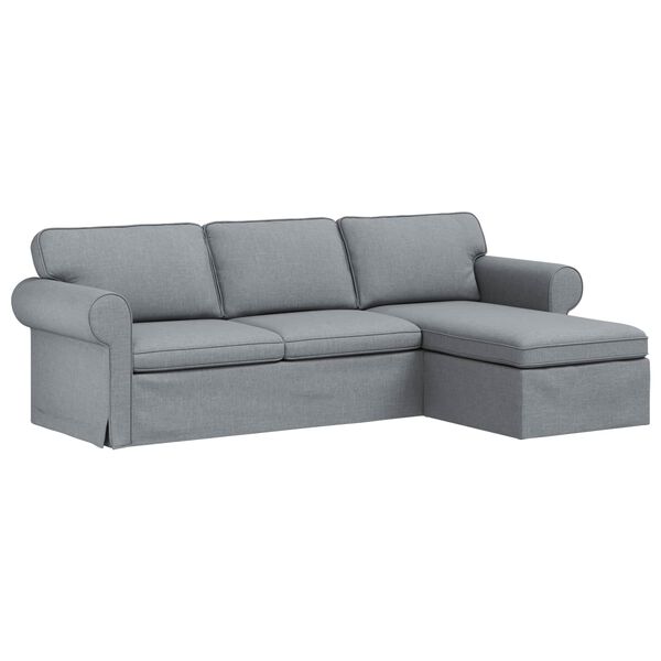 vidaXL Sofa 210cm Hellgrau Metall