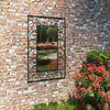 vidaXL Garten-Wandspiegel Rechteckig 50 x 80 cm Schwarz