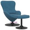 vidaXL Eierstuhl mit Fu&szlig;hocker with Footstool Blau Samt